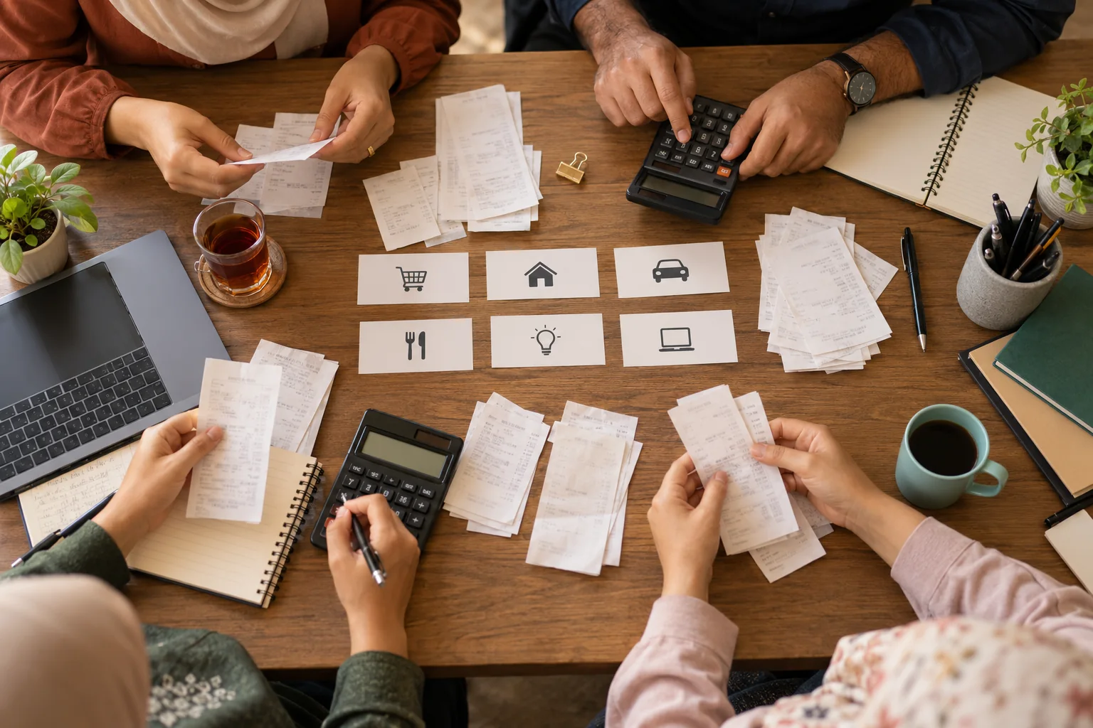 مستندات تدريبية تستخدم في تمرين الحسابات